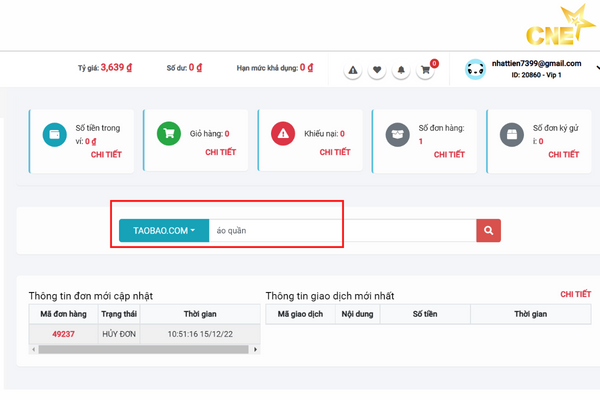 Cách đặt hàng taobao về việt nam