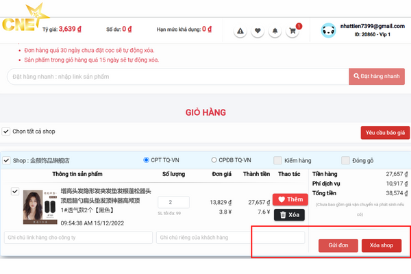 Cách đặt hàng taobao về việt nam