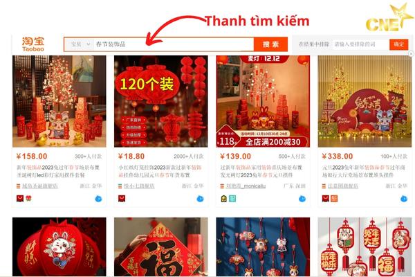Cách mua đồ trang trí Tết trên Taobao 4