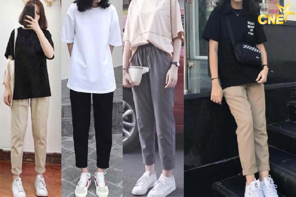 Quần baggy và áo oversize