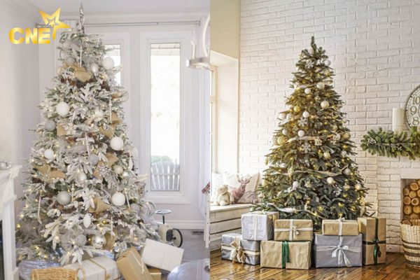 Trang trí cây thông noel tại nhà theo kiểu đơn sắc